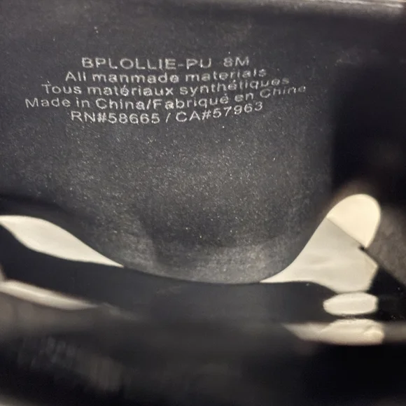 BP. Black chunky slides heels with plastic chain size 8 square toe open toe - Picture 5 of 7